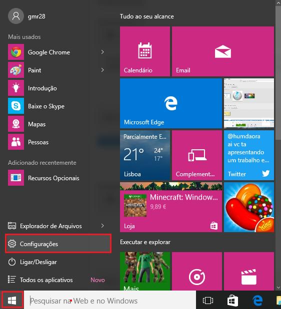 Como ativar a Cortana no Windows 10 - Passo 1
