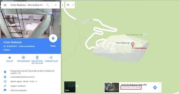 Como ver as coordenadas no Google Maps - Passo 3