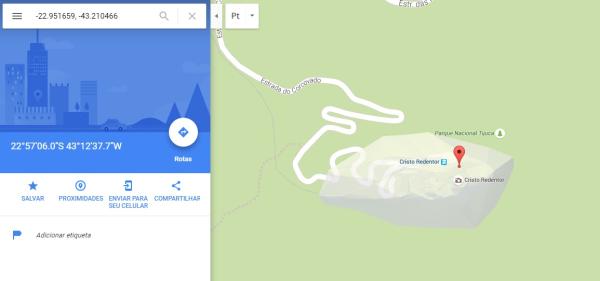Como ver as coordenadas no Google Maps - Passo 4