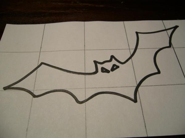 Como desenhar um morcego - Passo 6