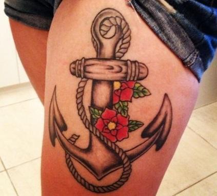 Qual é o significado das tatuagens de âncoras - Passo 4