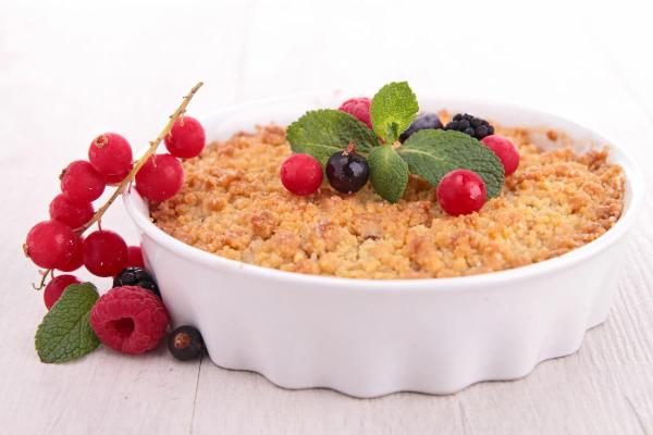 Sobremesas com frutas - Crumble de frutas silvestres