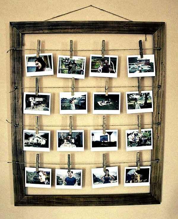 Como pendurar fotos de forma original - Fotos em molduras