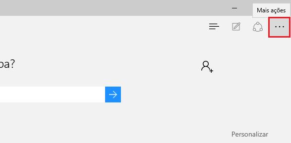 Como alterar a página inicial do Microsoft Edge - Passo 1