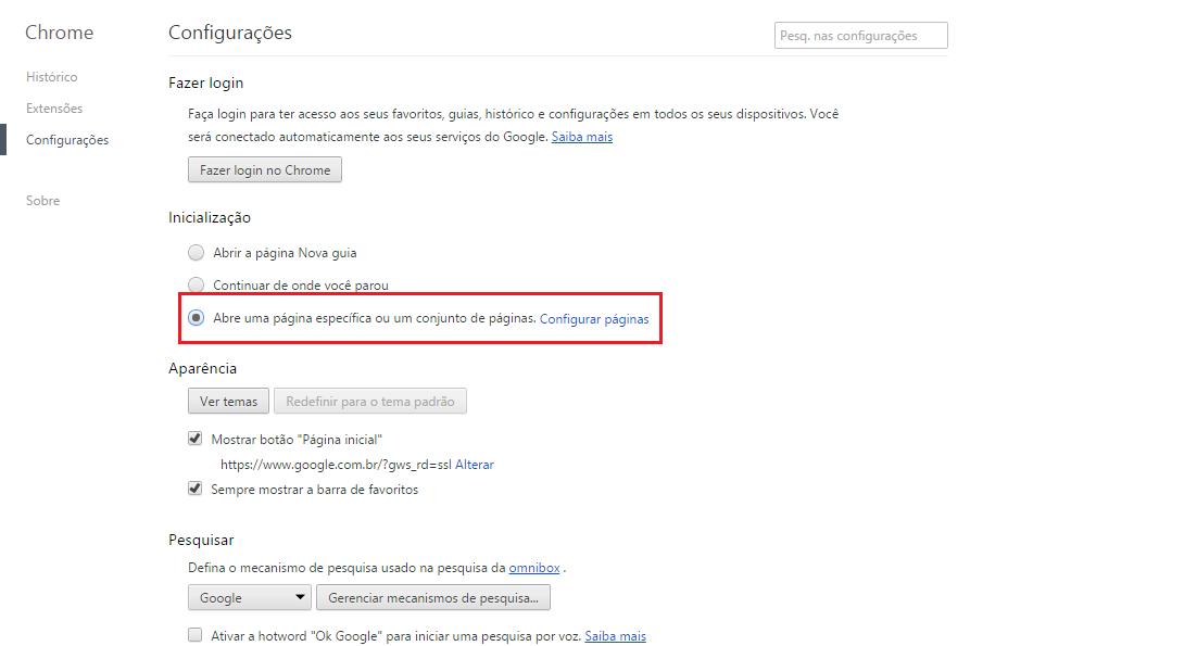 Como Colocar O Google Como Pagina Inicial