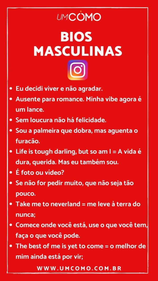 Melhores frases de biografia para Instagram masculino - 30 frases para biografia de Instagram masculino