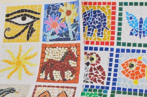 Como fazer mosaicos romanos para crianças