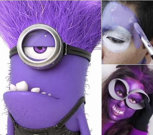 Como fazer uma fantasia de Minion Roxo - Passo 5