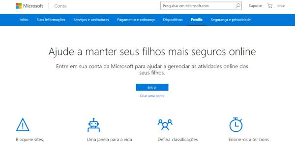 Como configurar recursos da família no Windows 10 - Passo 5