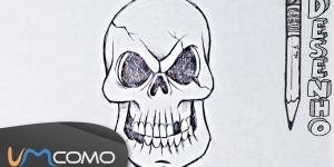 Como desenhar uma caveira para o Halloween