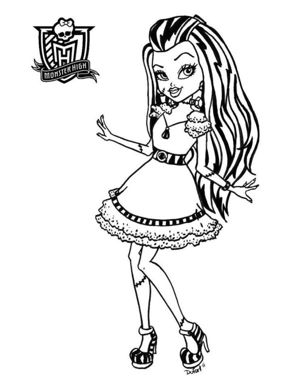 Desenhos das Monster High para colorir - Passo 3