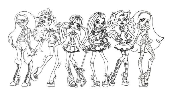 Desenhos das Monster High para colorir - Passo 6