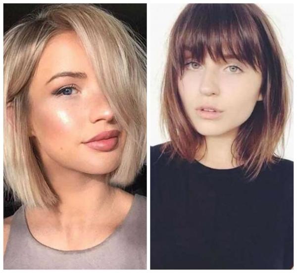 Tendências de cortes de cabelo outono inverno - Corte bob curto e short bob com franja no inverno