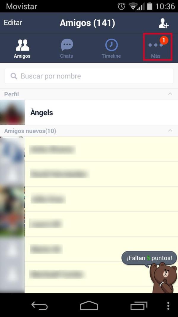 Como desbloquear alguém no LINE - Passo 1