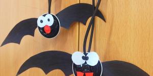 Trabalhos manuais para o Halloween: morcegos com cápsulas de café
