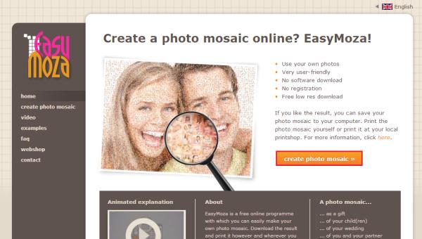 Como fazer um mosaico de fotos online - Passo 2