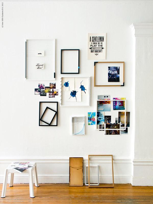 Como decorar uma parede com material reciclado - Porta-retratos