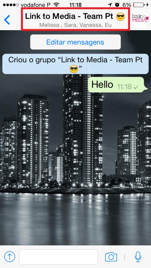 Como mudar o administrador de um grupo de Whatsapp - Passo 2
