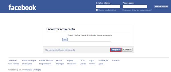 Como recuperar a senha do Facebook - Passo 2