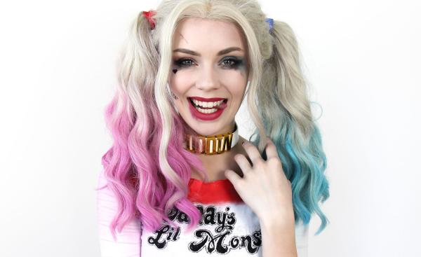 Como fazer fantasia de Harley Quinn do Esquadrão Suicida - Maquiagem de Harley Quinn