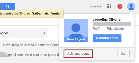 Como gerenciar várias contas do Gmail - Passo 2