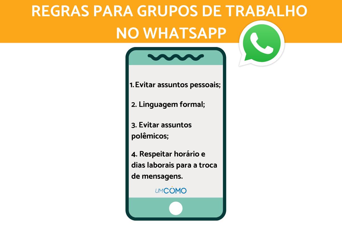 Regras para grupo de trabalho no WhatsApp
