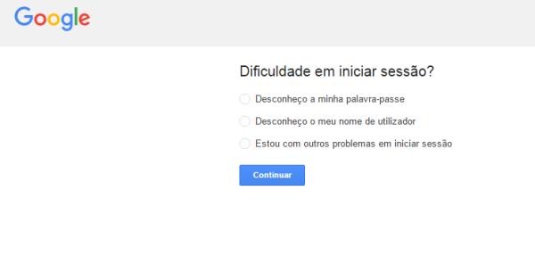 Como recuperar a senha do Google - Passo 1