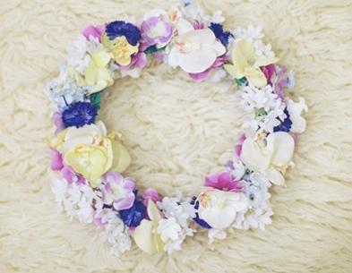 Como fazer uma tiara de flores - Passo 9