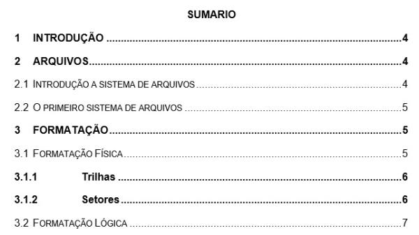 Como inserir índice no Word - Passo 7