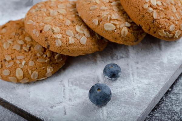 Comidas de outono - Biscoitos de aveia com mirtilos e canela