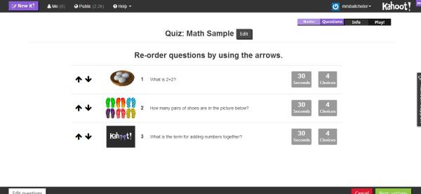 Como criar um questionário no Kahoot - Passo 6