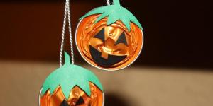 Trabalhos manuais para o Halloween: cabeças de abóboras com cápsulas de café