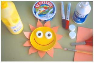 Como fazer um sol com papelão