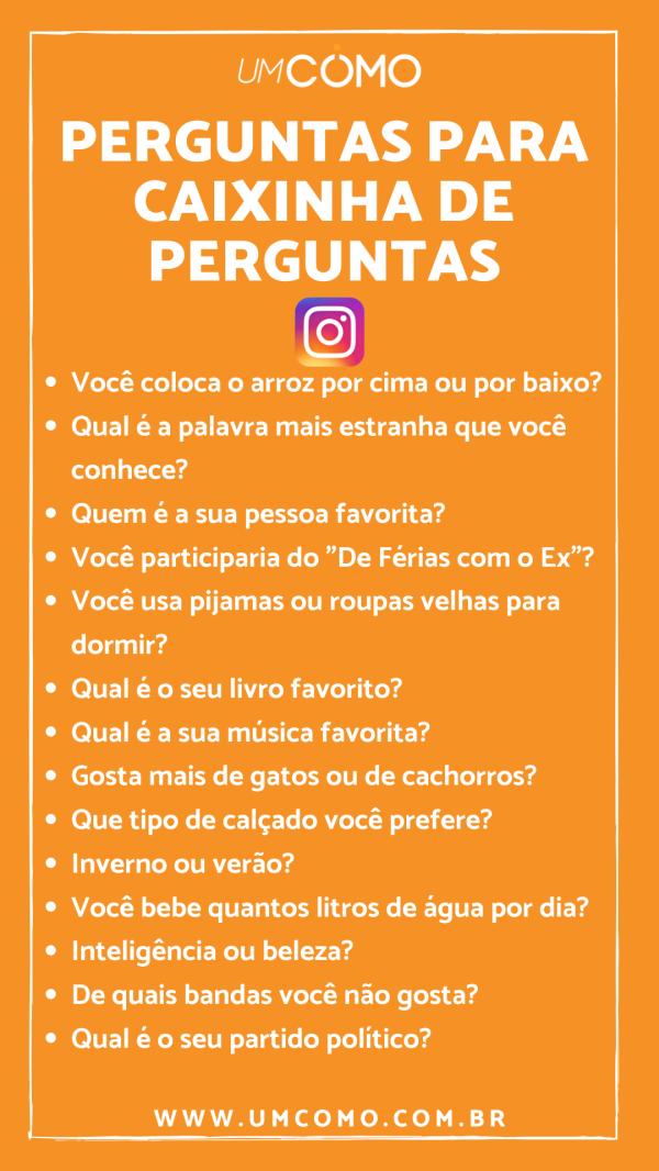 Perguntas para fazer na caixa de perguntas do Instagram - Ideias para caixa de perguntas do Instagram