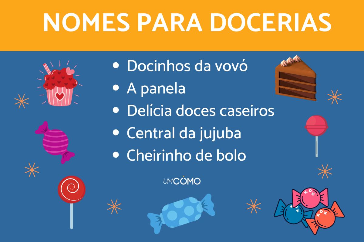 Nomes para docerias