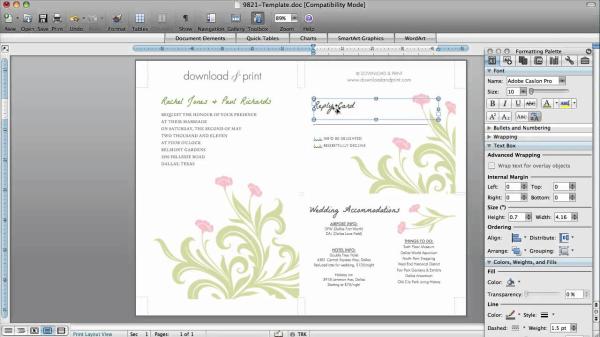 Como fazer convite de casamento no Word