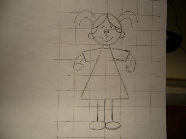 Como desenhar uma menina - Passo 4