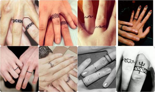 58 inspirações de tatuagens que substituem aliança - ideias para casais! - Tatuagem de aliança no dedo