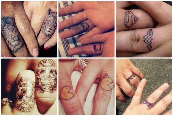 58 inspirações de tatuagens que substituem aliança - ideias para casais! - Tatuagem de anel de casamento - opções mais ousadas e divertidas