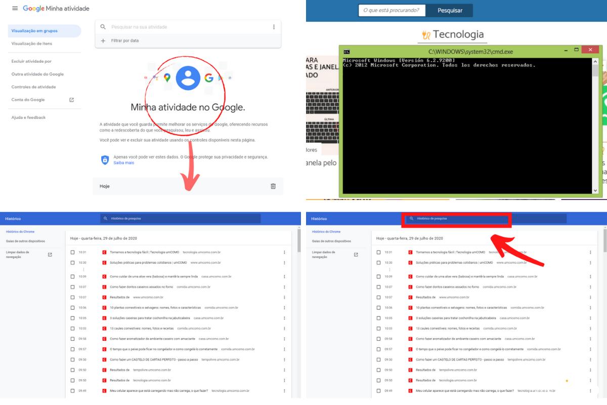 Como recuperar histórico apagado do notebook