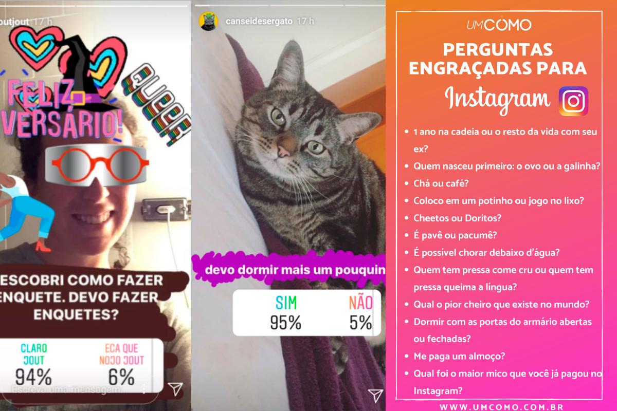Perguntas para enquetes no Instagram Stories