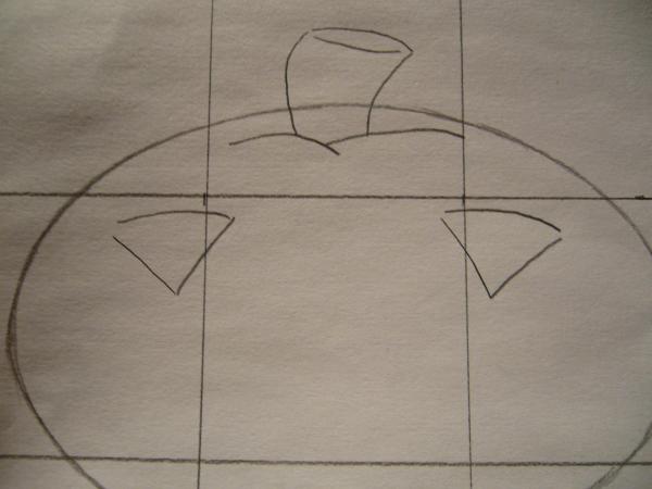 Como desenhar uma abóbora de Halloween - Passo 3