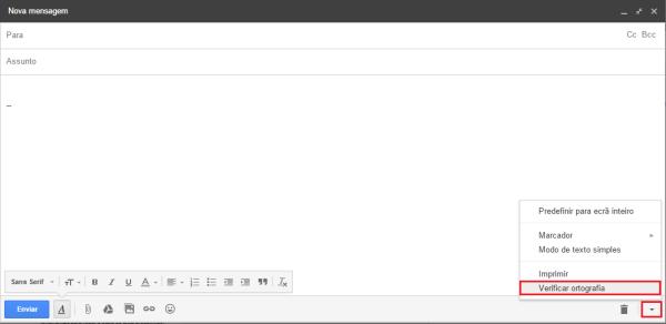 Como ativar o corretor no Gmail - Passo 3