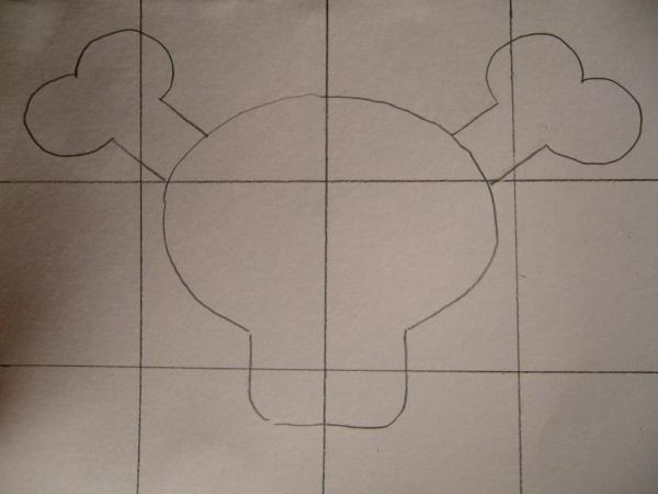 Como desenhar uma caveira - Passo 3