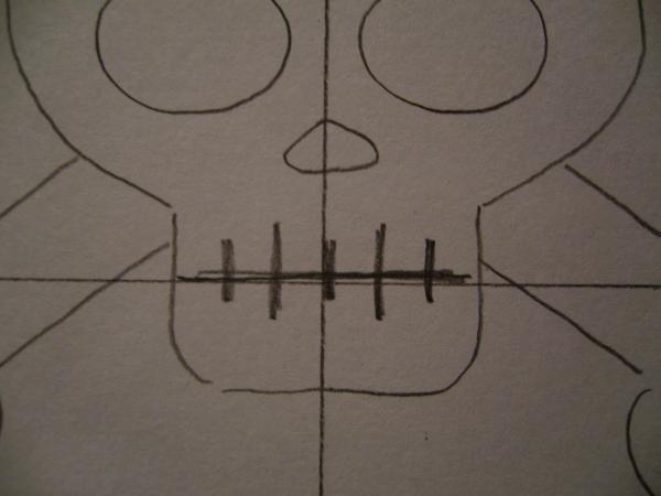 Como desenhar uma caveira - Passo 6
