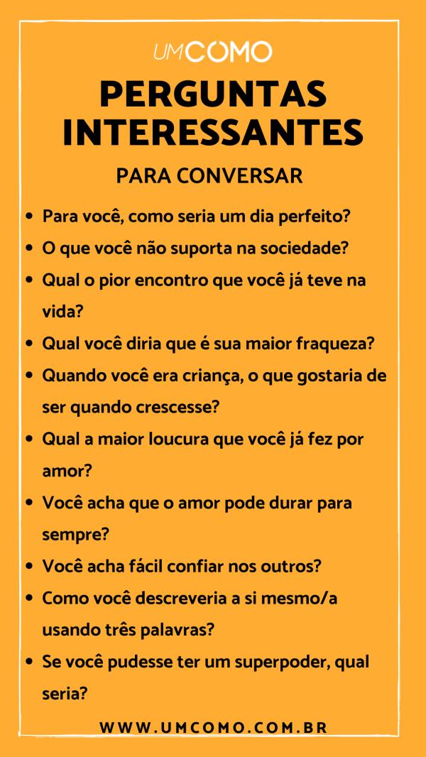 Perguntas para conversar - Perguntas para conversar com um amigo