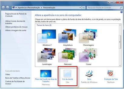 Como alterar esquema de cores no windows 7 - Passo 1
