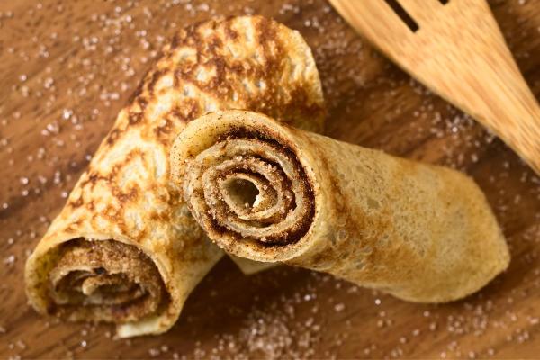 Receitas com canela: fáceis e irresistíveis - Crepes com açúcar e canela