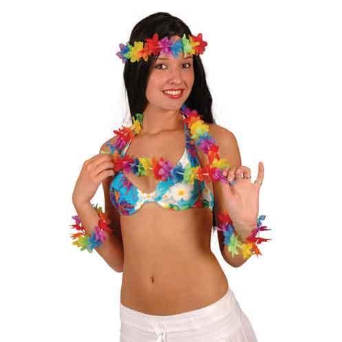 Como fazer uma fantasia de Havaiana - Como fazer saia havaiana de TNT