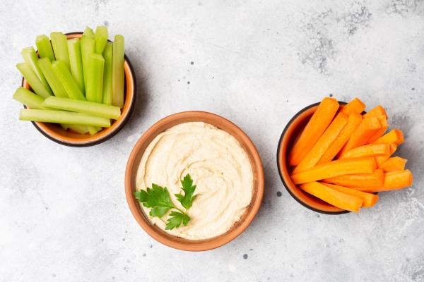 Acompanhamentos para homus - Palitos de legumes